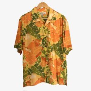Tommy Bahama 100% Silk Hawaiian Shirt Medium
